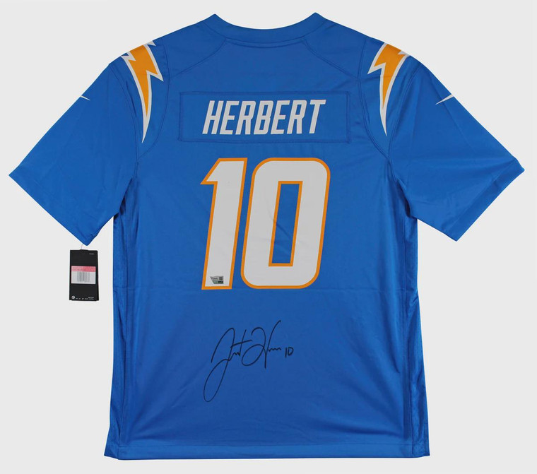 Justin Herbert Signed Chargers Jersey: Nike Game Jersey, Autographed NFL Memorabilia