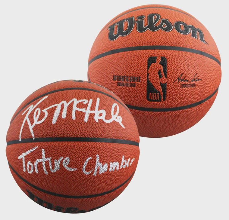 Kevin McHale Signed Wilson Basketball Torture Chamber Inscription Boston Celtics Autographed NBA Legend Collectible