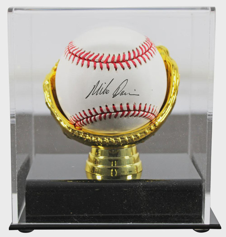 Mike Davis Signed OAL Baseball in Gold Glove Case (Oakland Athletics Memorabilia)