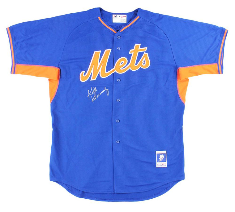Keith Hernandez Signed New York Mets Majestic Cool Base Blue Jersey Autographed MLB Memorabilia Collectible
