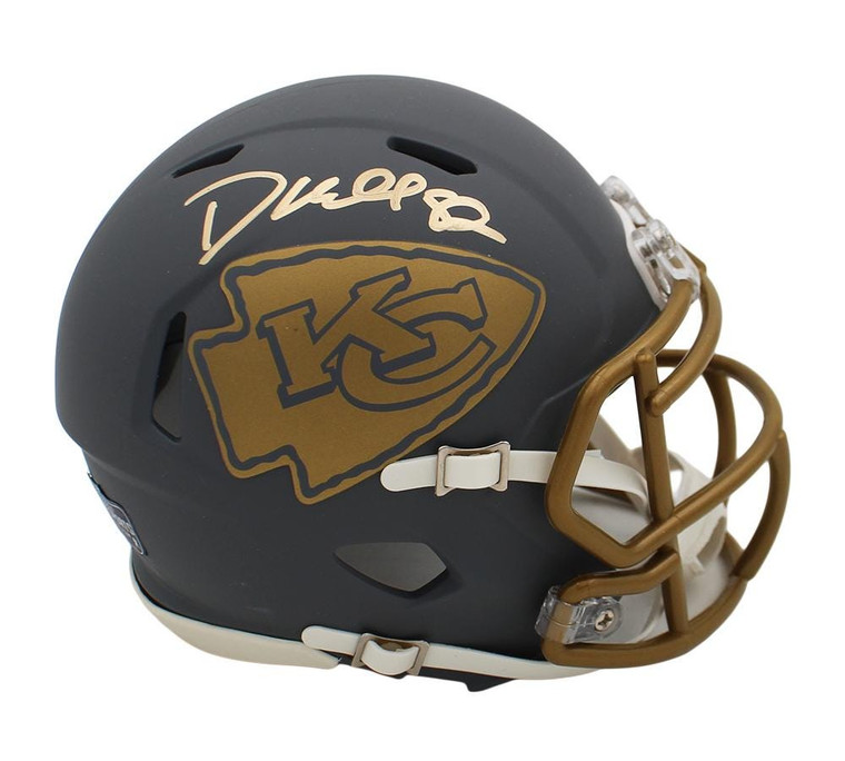 Dante Hall Signed Chiefs Speed Slate Mini Helmet (Autographed Memorabilia)
