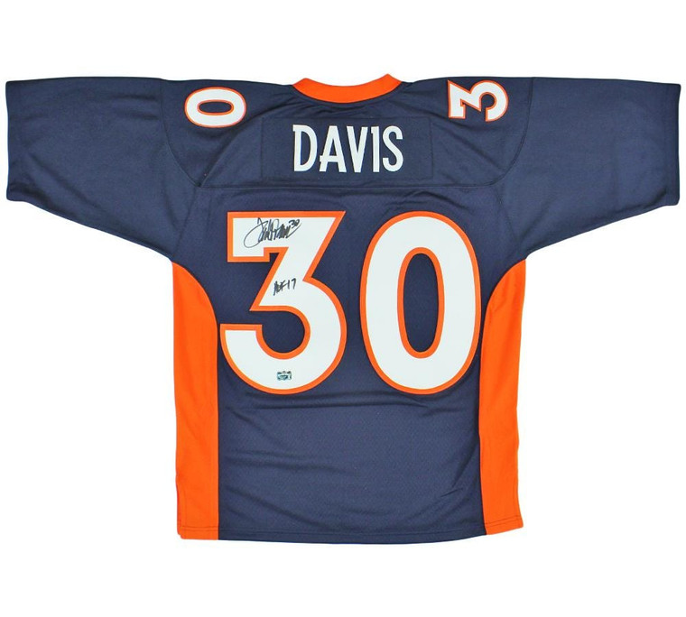 Terrell Davis Signed Broncos 1995 Mitchell & Ness Jersey (HOF 17 Inscription)
