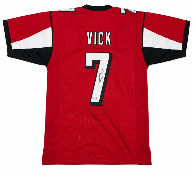 Michael Vick Signed Atlanta Falcons Red Custom Jersey (XL)