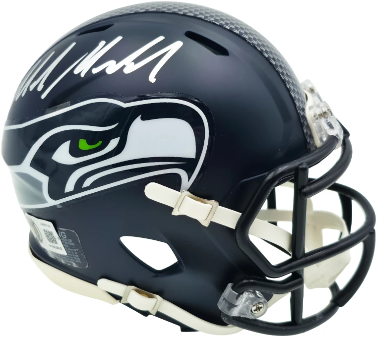 Mike Macdonald Signed Seahawks Speed Mini Helmet: Super Bowl LX Champions Logo