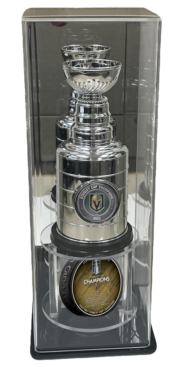 Vegas Golden Knights Unsigned Inglasco 2023 Stanley Cup Champions Logo  Hockey Puck Ceramic Christmas Tree Decorations Ornament - Mugteeco