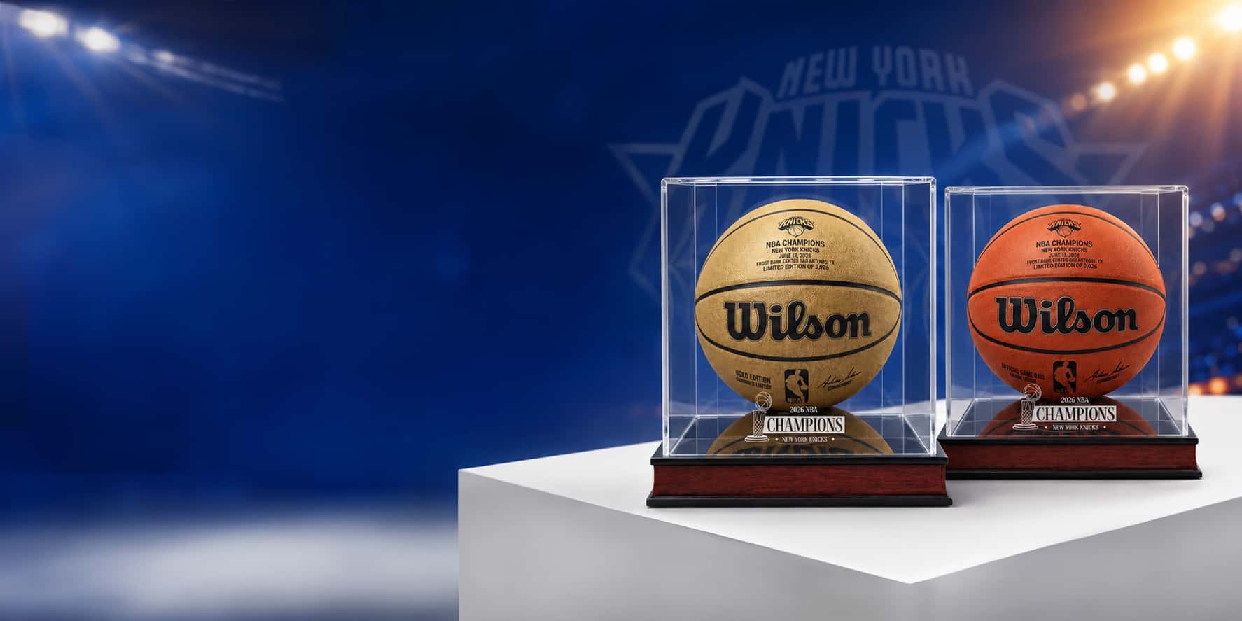 New York Knicks 2026 NBA champions basketballs