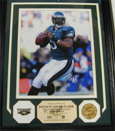 Autographed/Signed Donovan McNabb Philadelphia Black Football