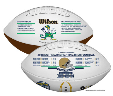 Notre Dame 2018 Season Commemorative Football