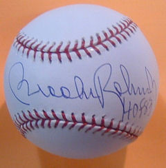 Brooks Robinson Autographed Official Major League Baseball w/HOF 83