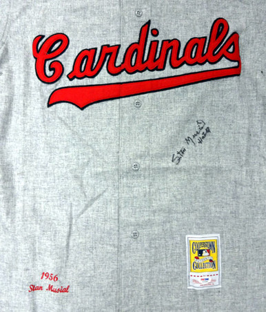 Framed Stan Musial St. Louis Cardinals Autographed Jersey - PSA