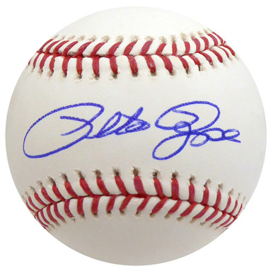 Pete Rose Autographed Omlb Ball Cincinnati Reds Aash 4256 Hits