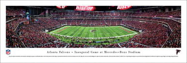 Atlanta Falcons First Game Mercedes-Benz Stadium Framed Panoramic Picture