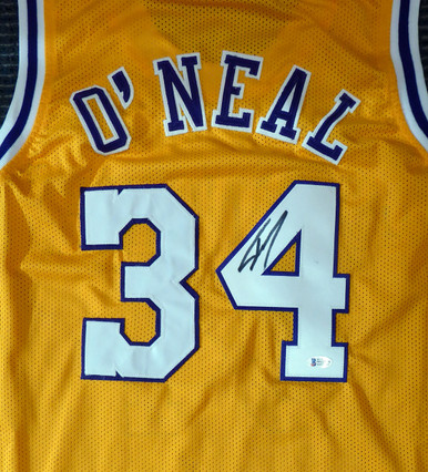 Shop Shaquille O'Neal Los Angeles Lakers Signed White Custom