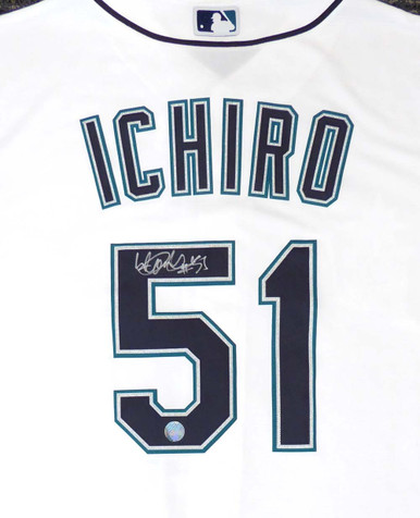 Shop Ichiro Suzuki Seattle Mariners Signed White Majestic Jersey #51 Size  L