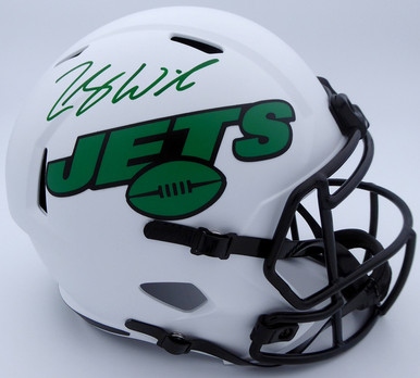 Shop Zach Wilson New York Jets Signed Green Full Size Replica