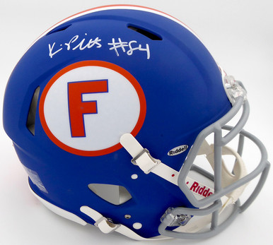 Shop Kyle Pitts Florida Gators Signed Blue Authentic Riddell Full