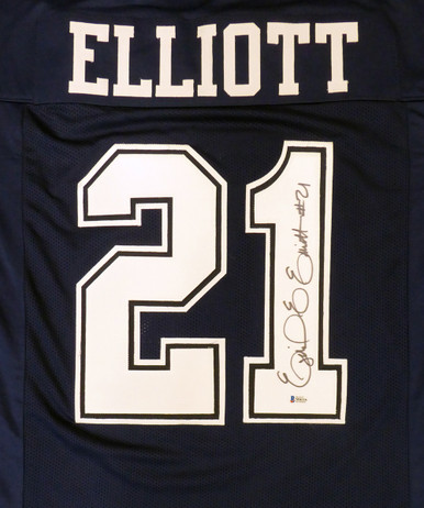 FRAMED Autographed/Signed EZEKIEL ELLIOTT Dallas Cowboys Star