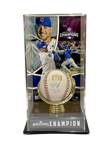 Kris Bryant Signed Cubs Majestic Authentic 2016 World Series Gold Jersey  Inscribed 2016 WS Champs (MLB Hologram & Fanatics Hologram)