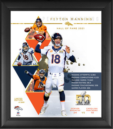 Lids Peyton Manning Tennessee Volunteers Fanatics Authentic Deluxe Framed  Autographed Nike Orange Limited Jersey