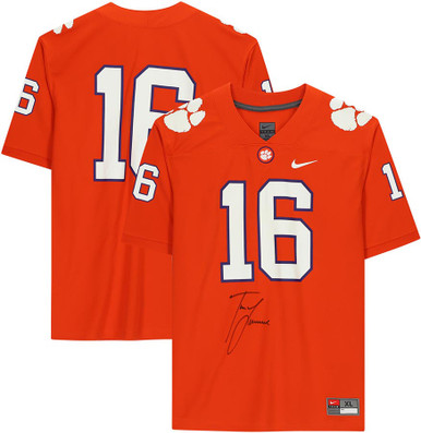 Shop Trevor Lawrence Clemson Tigers Signed Orange Game Jersey