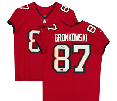 Rob Gronkowski New England Patriots Autographed Navy Blue Nike Elite Jersey