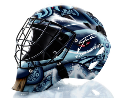 Philipp Grubauer's Reverse Retro mask is an awesome tribute to the