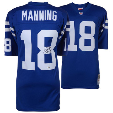 Shop Peyton Manning Indianapolis Colts Signed Mitchell & Ness Blue