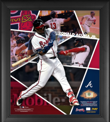 Framed Ronald Acuna Jr Atlanta Braves Facsimile Laser Engraved Signature  Auto 12x15 Baseball Photo HOFSM Holo - Hall of Fame Sports Memorabilia