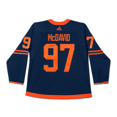 Connor McDavid Edmonton Oilers NHL Adidas Men's Navy Alternate