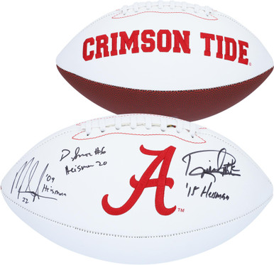 Mark Ingram II DeVonta Smith & Derrick Henry Alabama Crimson Tide Multi-Signed Framed 20'' x 24'' Photograph with Multiple Heisman Inscriptions