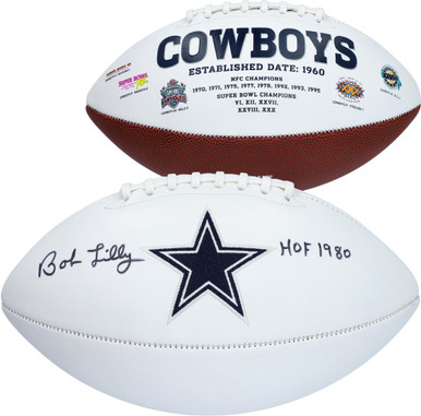 NFL Auction  HOF - Cowboys Bob Lilly Signed Authentic Football