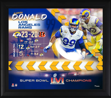 Aaron Donald Los Angeles Rams Signed Super Bowl LVI Champ Replica