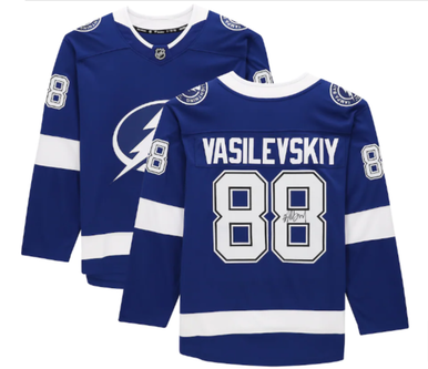 Andrei Vasilevskiy Tampa Bay Lightning Signed Blue #88 Custom Jersey –