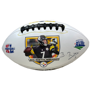 Ben Roethlisberger Official Retirement Art Football - Big Time Bats