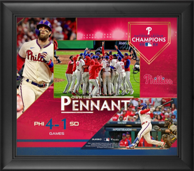 Framed Philadelphia Phillies 2022 NLCS National League Champions Bryce  Harper MVP Facsimile Laser Engraved Signature Auto 12x15 Baseball Photo  Collage - Hall of Fame Sports Memorabilia