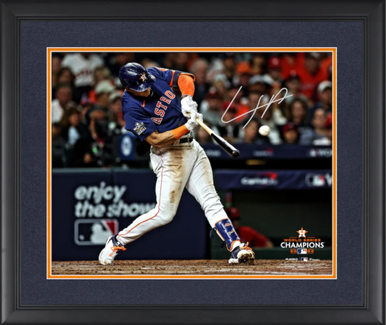 Framed Houston Astros 2022 World Series Champions Facsimile Laser Engraved  Jeremy Pena MVP Signature Auto 12x15 Baseball Photo Collage