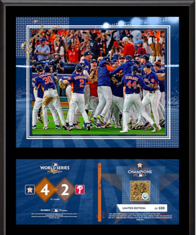 Houston Astros Framed 2022 World Series Champions 20 x 24 Collage with  Pieces of Game-Used Dirt Baseball and Base from the World Series - Limited  Edition of 500