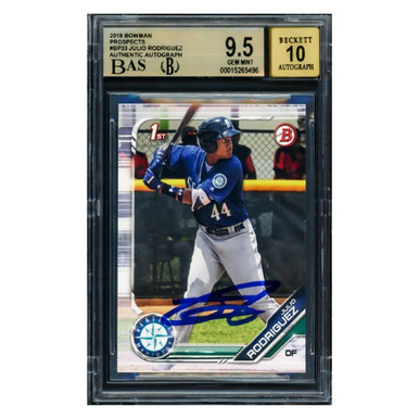 Shop Julio Rodriguez Autographed 2019 1st Bowman Paper Rookie Card