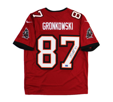 Rob Gronkowski Tampa Bay Buccaneers Signed Nike Limited Red NFL Jersey