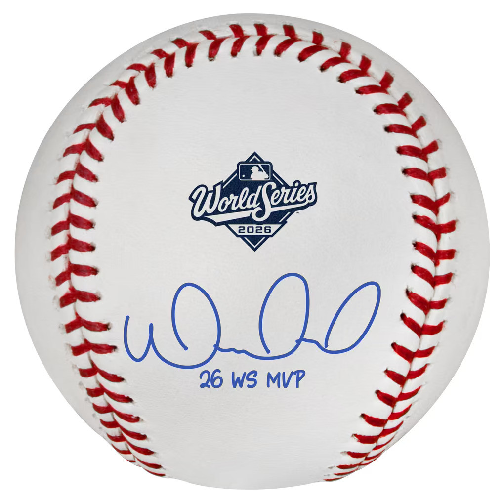 William Contreras autographed official 2026 World Series baseball with 26 WS MVP inscription