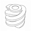 408250 GEARWORM CHUTE TORO Genuine OEM Part