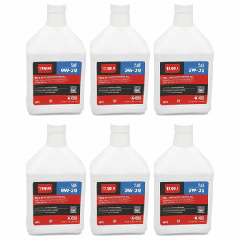 TORO Toro Snow Oil 0W30 Synthetic - 20 oz 38913 Pack(x6) For 38752 Snow Blower