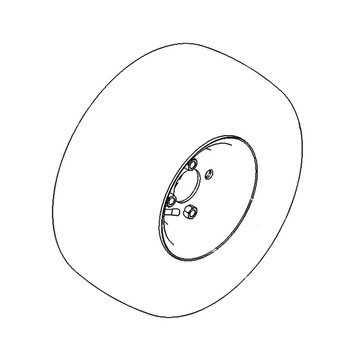 TORO - 135-1898 - WHEEL AND TIRE ASM (GREY) - Original Part - Image 1
