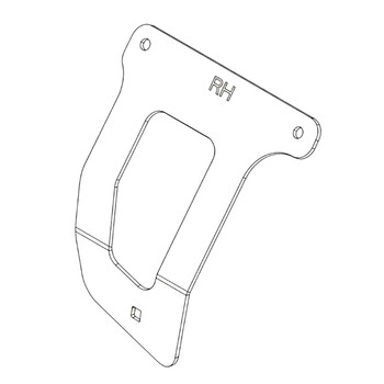 135-4942-03 - SUPPORT RIGHT HAND MUD FLAP - TORO Genuine OEM Part