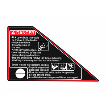 1067492 DECALDANGER TORO Genuine OEM Part