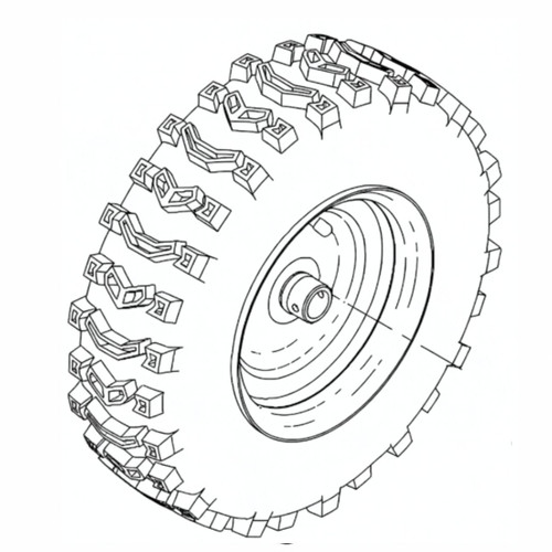1366668 LEFT HAND WHEEL AND TIRE ASSEMBLY TORO Genuine OEM Part
