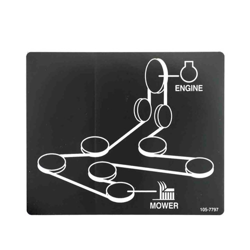 TORO - 105-7797 - DECAL-ROUTING BELT - Original Part