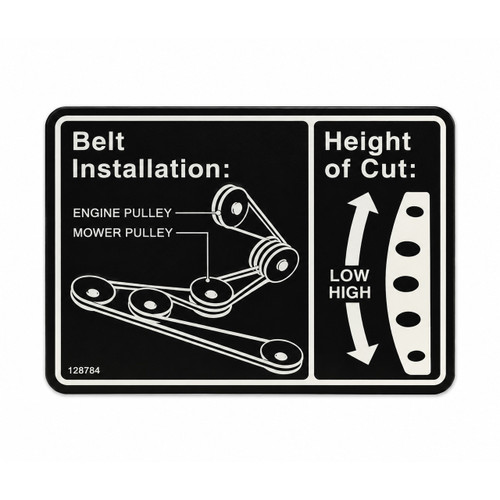 106748 DECALHEIGHT & BELT TORO Genuine OEM Part