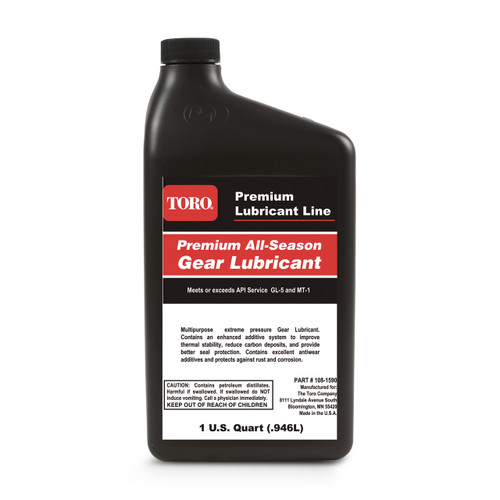 TORO 1081590 PREMIUM ALL SEASON GEAR LUBE QUART Original Part