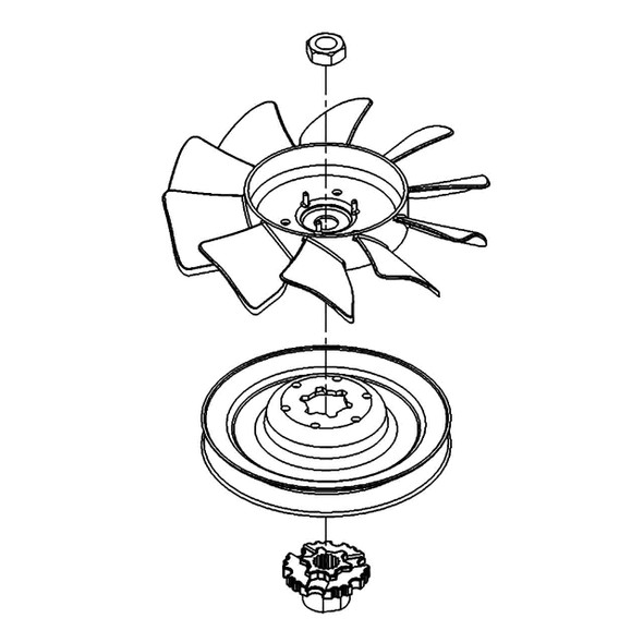 TORO - 126-8904 - FAN AND PULLEY KIT - Original Part - Image 1